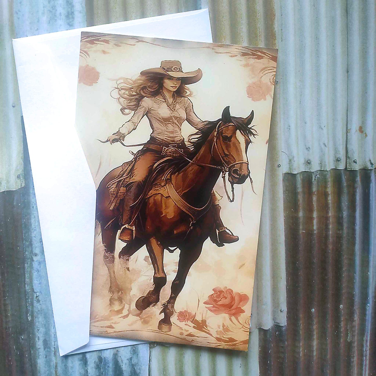 Cowgirl on Horse.