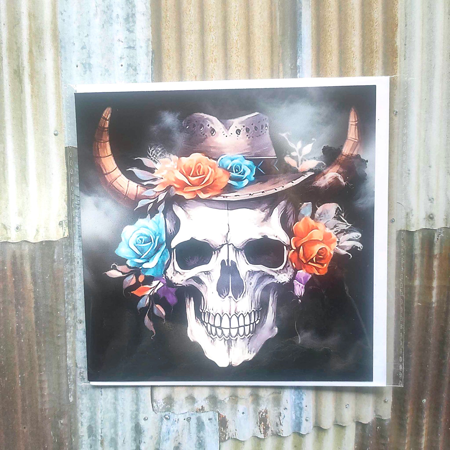 Western skull & cowboy hat